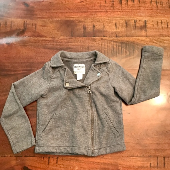 Girls OshKosh Knit Zip up Moto Jkt - sz 6X - Picture 1 of 5